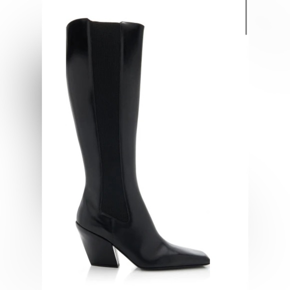 Authentic Prada - Stivali Leather Knee Boots size 7 - Picture 3 of 7